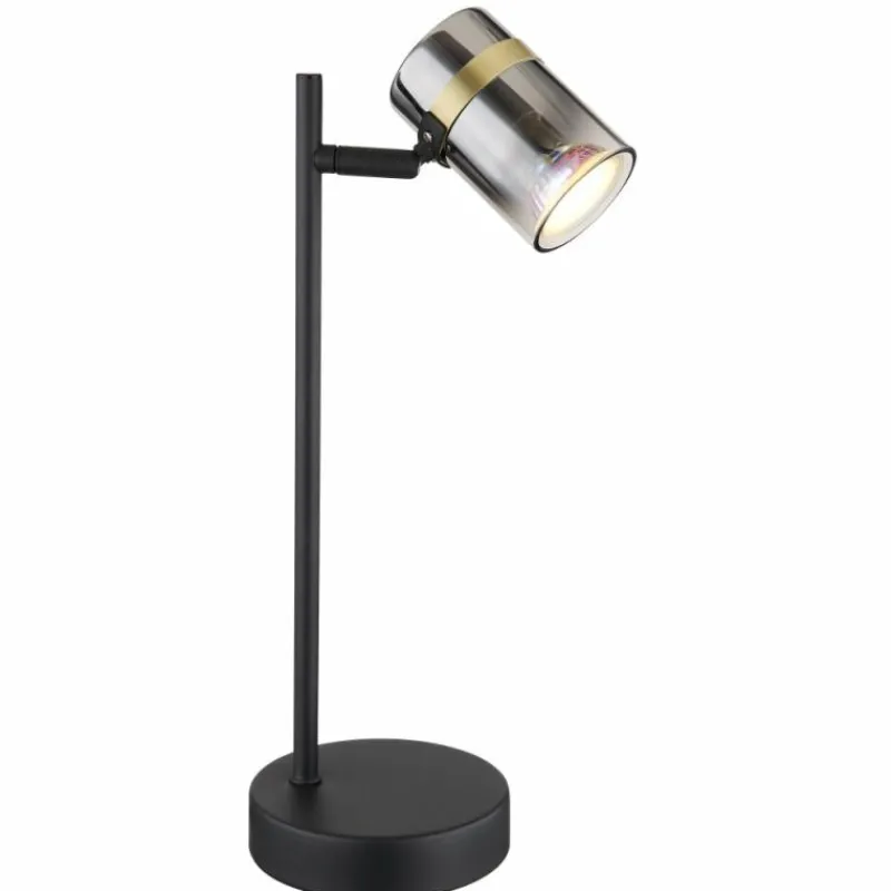 Suspension Verre Fumé-Luminaires Globo Lighting Lampe de table Globo TRABBY Noir, 1 lumière