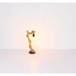 Lampes En Bois-Luminaires Globo Lighting Lampe de table Globo ULLEU Écru, Noir, 1 lumière