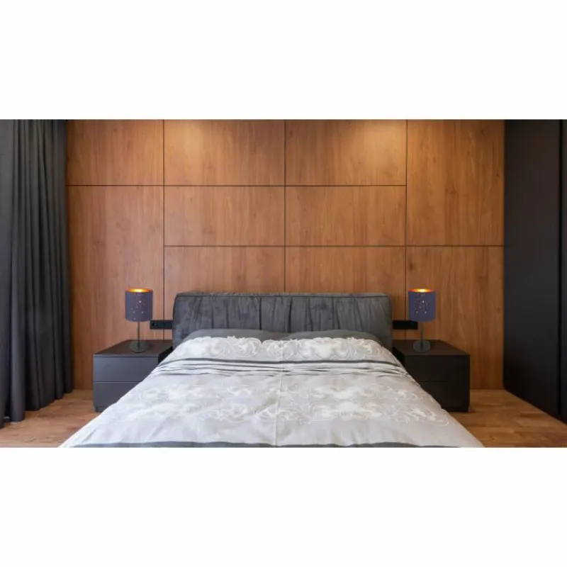 Lampes En Tissu-Luminaires Globo Lighting Lampe de table Globo URBAN Noir, 1 lumière