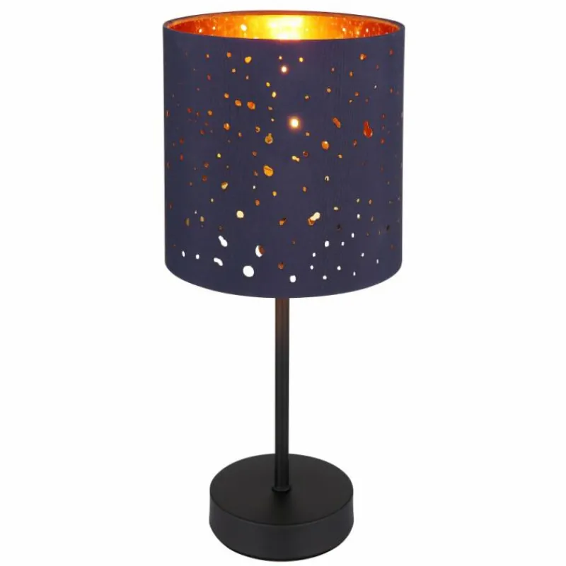 Lampes En Tissu-Luminaires Globo Lighting Lampe de table Globo URBAN Noir, 1 lumière