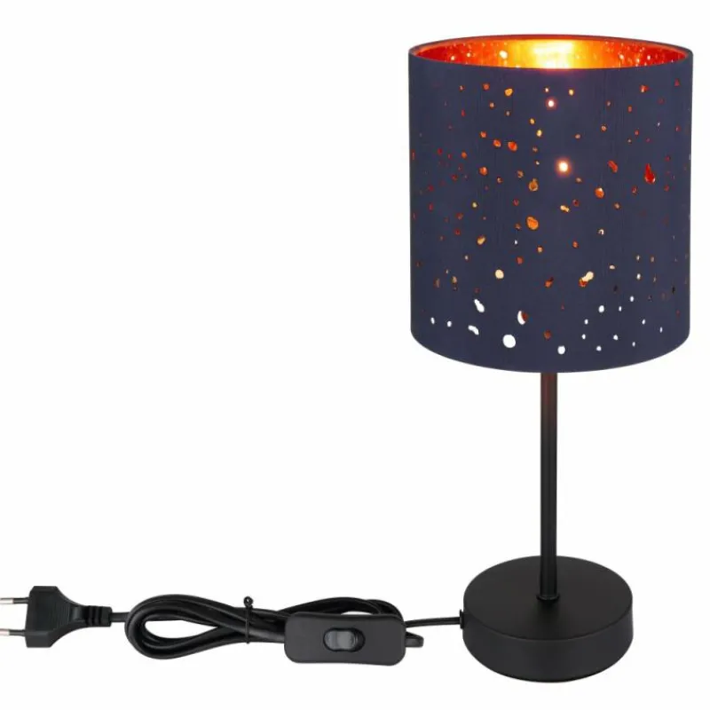 Lampes En Tissu-Luminaires Globo Lighting Lampe de table Globo URBAN Noir, 1 lumière