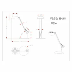 Luminaires Globo Lighting Lampe de table Globo URSINO LED Argenté, 1 lumière* Lampes À Poser