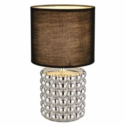 Lampes En Tissu-Luminaires Globo Lighting Lampe de table Globo VALENTINO Chrome, 1 lumière