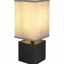 Lampes En Tissu-Luminaires Globo Lighting Lampe de table Globo VALENTINO Noir, 1 lumière