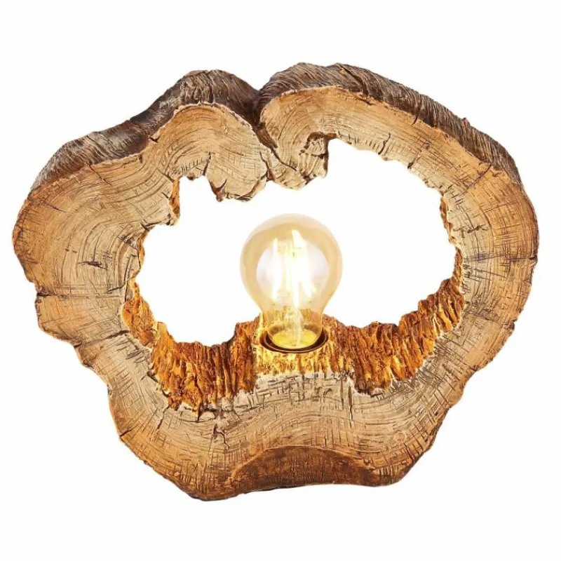 Lampes En Bois-Luminaires Globo Lighting Lampe de table Globo VINZENZ Bois foncé, 1 lumière