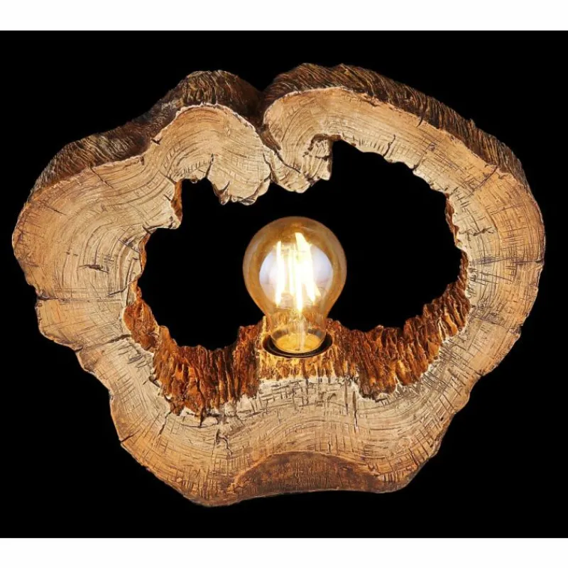 Lampes En Bois-Luminaires Globo Lighting Lampe de table Globo VINZENZ Bois foncé, 1 lumière