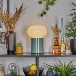 hofstein Lampe de table Godrie Bleu, 1 lumière