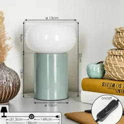 hofstein Lampe de table Godrie Bleu, 1 lumière