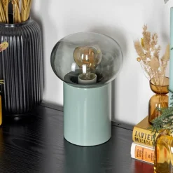 Luminaires Scandinaves-hofstein Lampe de table Godrie Bleu, 1 lumière