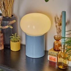 hofstein Lampe de table Godrie Bleu, 1 lumière