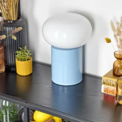 hofstein Lampe de table Godrie Bleu, 1 lumière