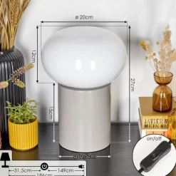 hofstein Lampe de table Godrie Taupe, 1 lumière