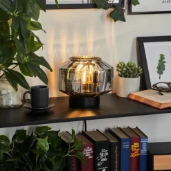 Suspension Verre Fumé-hofstein Lampe de table Gondim Noir, 1 lumière