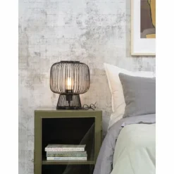 Style Boho-Chic-Good & Mojo Lampe de table CANGO Noir, 1 lumière