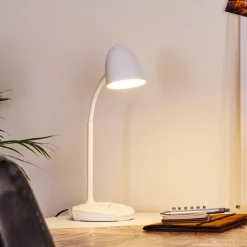 hofstein Lampe de table Grenoble LED Blanc, 1 lumière