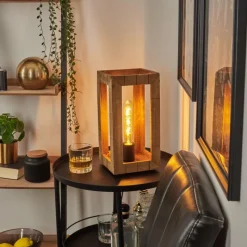 Luminaires Scandinaves-hofstein Lampe de table Guarda Écru, Noir, 1 lumière