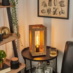 Luminaires Scandinaves-hofstein Lampe de table Guarda Écru, Noir, 1 lumière