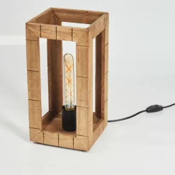 Luminaires Scandinaves-hofstein Lampe de table Guarda Écru, Noir, 1 lumière