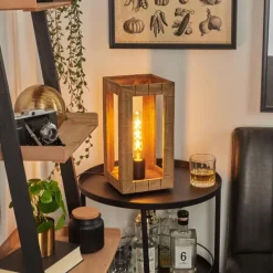 Luminaires Scandinaves-hofstein Lampe de table Guarda Écru, Noir, 1 lumière