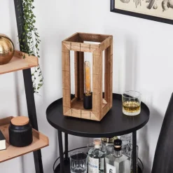 Luminaires Scandinaves-hofstein Lampe de table Guarda Écru, Noir, 1 lumière