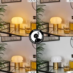 hofstein Lampe de table Guicia Or, Laiton, 1 lumière