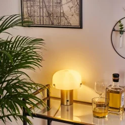 hofstein Lampe de table Guicia Or, Laiton, 1 lumière