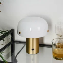 hofstein Lampe de table Guicia Or, Laiton, 1 lumière