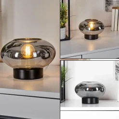 Suspension Verre Fumé-hofstein Lampe de table Haikala Noir, 1 lumière