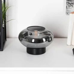 Suspension Verre Fumé-hofstein Lampe de table Haikala Noir, 1 lumière