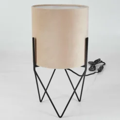 Style Boho-Chic-hofstein Lampe de table Hallata Noir, 1 lumière