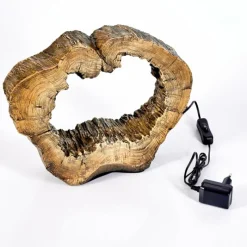 Luminaires Scandinaves-hofstein Lampe de table Hasteboda LED Brun, Couleur bois, 1 lumière