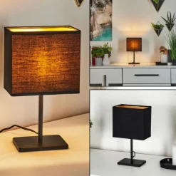 Lampes En Tissu-hofstein Lampe de table Heinikka Noir, 1 lumière