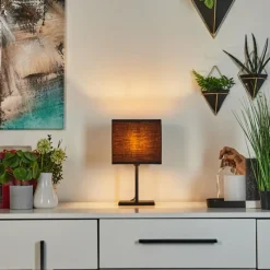 Lampes En Tissu-hofstein Lampe de table Heinikka Noir, 1 lumière