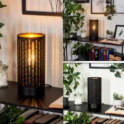 Lampes En Tissu-hofstein Lampe de table Hobart Noir, 1 lumière