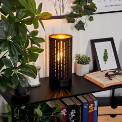 Lampes En Tissu-hofstein Lampe de table Hobart Noir, 1 lumière