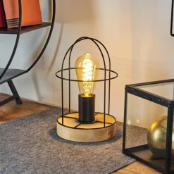 Lampes Vintages & Rétros-hofstein Lampe de table Hodne Écru, 1 lumière