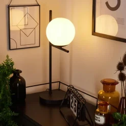 hofstein Lampe de table Hogatza Noir, 1 lumière