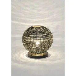 Lampes Dorées-Luminaires Holländer Lampe de table Holländer BUFFONE Or, Noir, 1 lumière