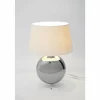 Luminaires Holländer Lampe de table Holländer BOWLING Argenté, Blanc, 1 lumière* Lampes À Poser