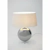 Luminaires Holländer Lampe de table Holländer BOWLING Argenté, Blanc, 1 lumière* Lampes À Poser