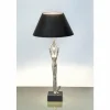 Lampes En Bois-Luminaires Holländer Lampe de table Holländer BALLERINO Noir, Argenté, 1 lumière