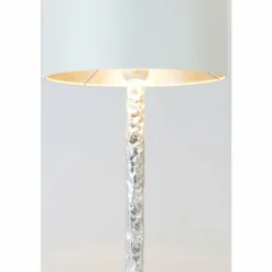 Lampes En Tissu-Luminaires Holländer Lampe de table Holländer CANCELLIERE ROTONDA PICCOLO Argenté, 1 lumière