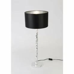Lampes En Tissu-Luminaires Holländer Lampe de table Holländer CANCELLIERE ROTONDA GRANDE Argenté, 1 lumière