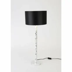 Lampes En Tissu-Luminaires Holländer Lampe de table Holländer CANCELLIERE ROTONDA GRANDE Argenté, 1 lumière