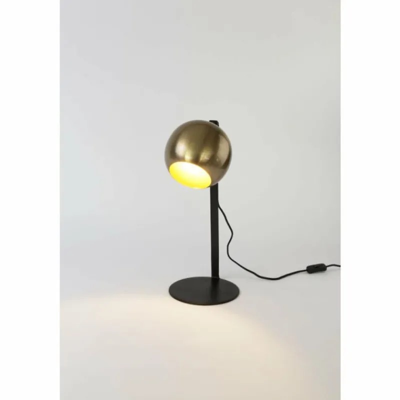 Lampes Dorées-Luminaires Holländer Lampe de table Holländer CLARICE Or, Noir, 1 lumière