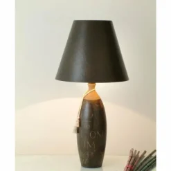 Lampes Dorées-Luminaires Holländer Lampe de table Holländer CARATTERE ALTA Brun foncé, 1 lumière