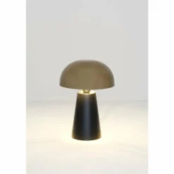 Lampes Dorées-Luminaires Holländer Lampe de table Holländer FUNGO Or, Noir, 1 lumière