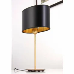 Lampes Dorées-Luminaires Holländer Lampe de table Holländer MATTIA Or, Laiton, 1 lumière