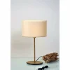Lampes En Tissu-Luminaires Holländer Lampe de table Holländer MATTIA OVAL Or, Blanc, 1 lumière
