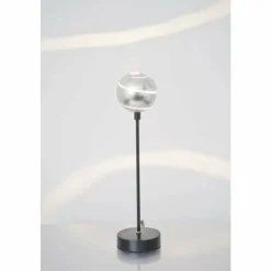 Luminaires Holländer Lampe de table Holländer PICCOLA PALLA Noir, Argenté, 1 lumière* Lampes À Poser